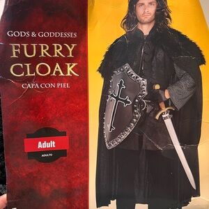 Hyde and Ekk Adult Furry Cloak Full Size Mens or Womens Halloween Costume